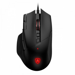 AOC AGM600B Gaming Mouse, Black, 400–16000 DPI, Pixart PMW3389 sensor, RGB Logo, 10 x button mouse, Comfortable symmetric design, Light ring provides dynamic RGB effects, USB, AOC G-Menu, 146g